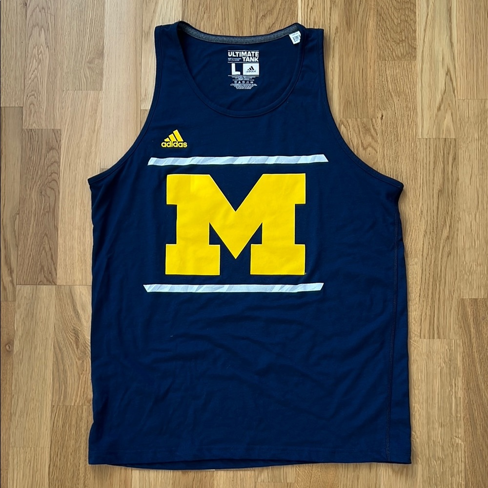 Adidas Michigan Maize & Blue Tank Top - University of Michigan - Men’s Size L